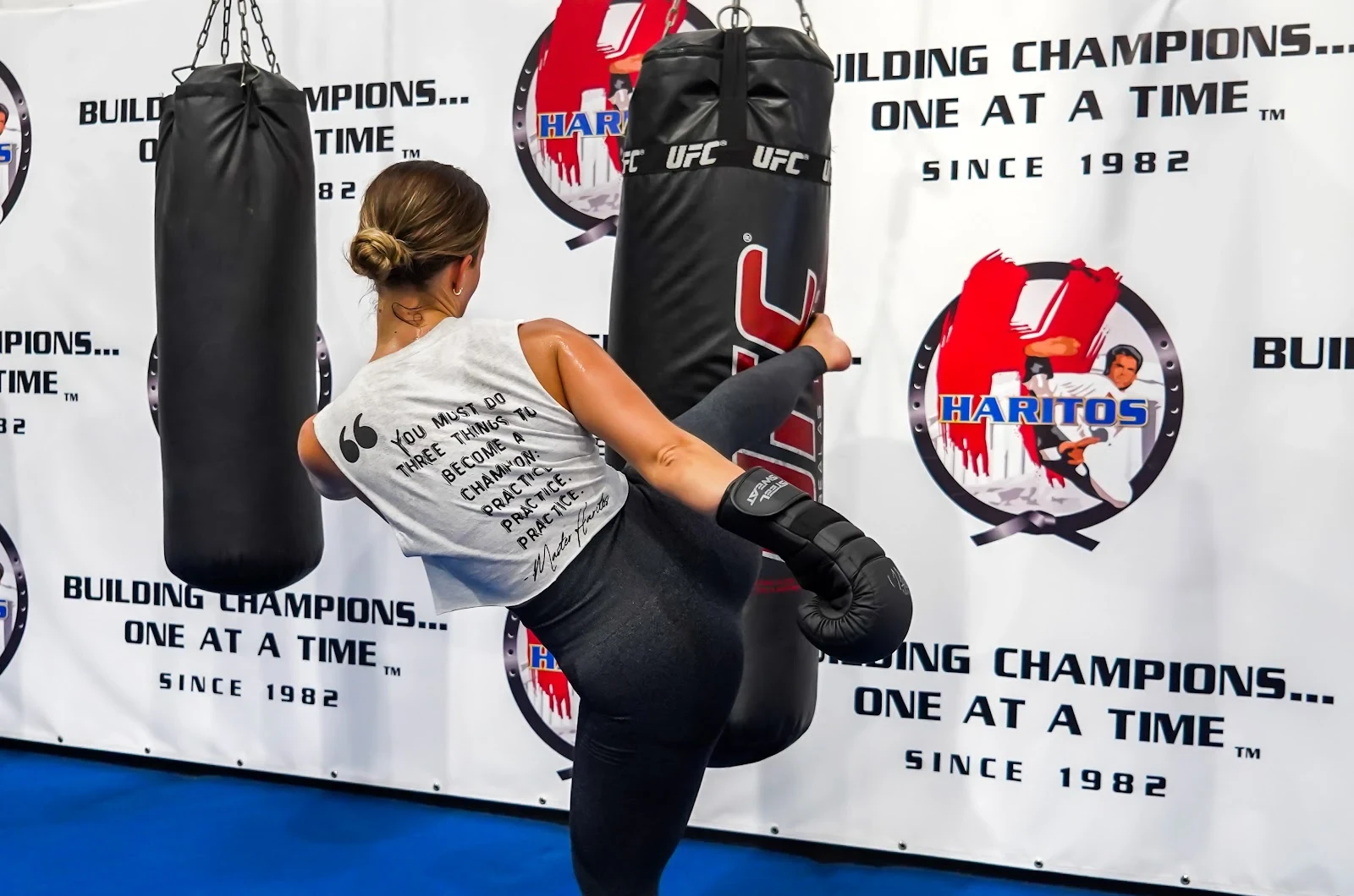 Taekwondo self-defense training at Haritos Martial Arts